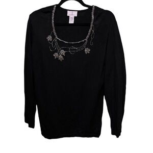 JL Studio beaded sweater size X Preloved